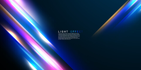 Wall Mural - blurry neon light line design modern abstract vector illustration