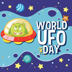  World UFO Day Poster Design