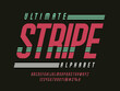 © FotoGraphic - modern stripe style alphabet design with uppercase, numbers and symbols