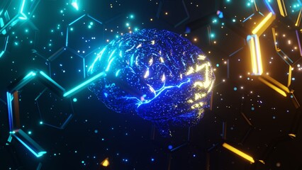 A.I brain wallpaper,Brain images,Digital brain background