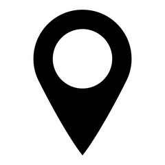 Poster - nvis50 NewVectorIllustrationSign nvis - map pin location vector sign . isolated transparent . black . big simple icon . AI 10 / EPS 10 . g11430