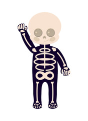 Sticker - halloween skeleton character