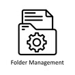 © Optima GFX - Folder Management  vector Outline Icon Design illustration on White background. EPS 10 File