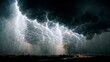Thunderstorm powerful lightenings 