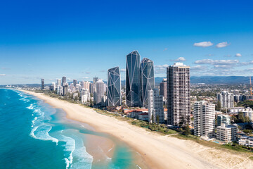 Wall Mural - Aerial view of the stunning Gold Coast skyline