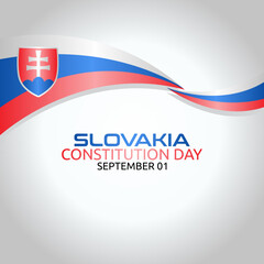 Wall Mural - vector graphic of Slovakia constitution day good for Slovakia constitution day celebration. flat design. flyer design.flat illustration.