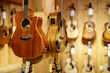 © Felix Mizioznikov - Guitars for sale hanging on a wall at a music store