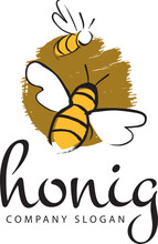 Honig Bienen, Logo, Etikett, Label, Buch