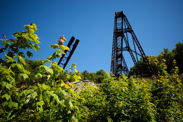 Remainders of the Kinzua Bridge, Mt Jewett, Pennsylvania, destroyed by a hurricane in 2013.