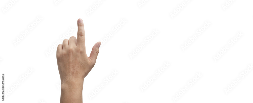 hand pointing finger on a transparent background - PNG easy modification