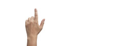 Hand Pointing Finger On A Transparent Background - PNG Easy Modification