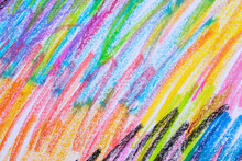Colorful Pastel Crayons With Painting Background