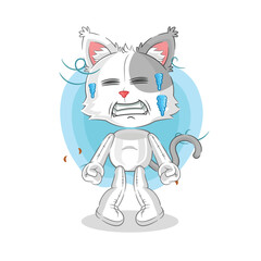 Sticker - cat cold illustration. character vector