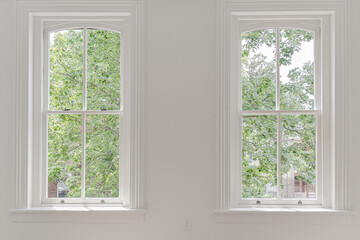 Farmhouse style modern windows nature view