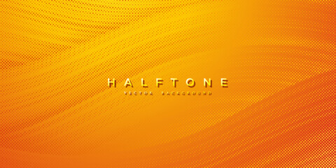 Wall Mural - halftone dotted a orange background. abstract polka dot style texture. abstract halftone dot pattern