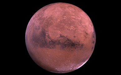 Wall Mural - planet mars. the red planet. elements of this image were furnished by nasa.