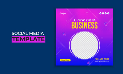 Wall Mural - Business marketing social media post and banner template