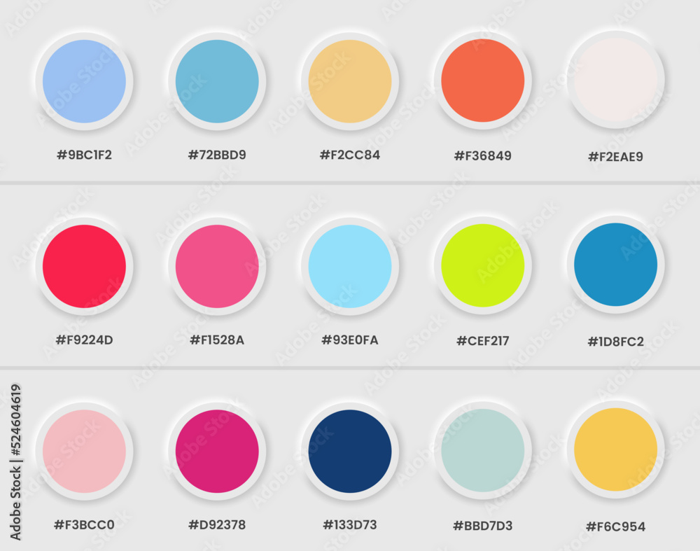 Colour Guide Palette Catalog Samples in RGB HEX. Pantone Colour for ...