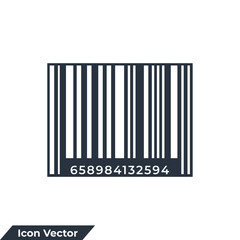 barcode icon logo vector illustration. check code symbol template for graphic and web design collect