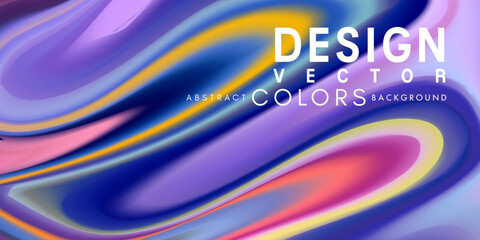 Wall Mural - colorful abstract background with flowing colors. vector illustration in modern fluid style.