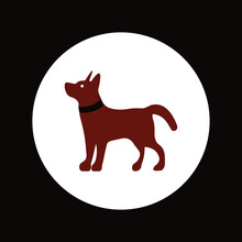 Red Dog Animal Logo Design  