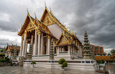 Wall Mural - Landmark Wat Suthat Buddhist Temple in Bangkok Thailand