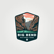 big bend national park vector logo vintage symbol illustration design