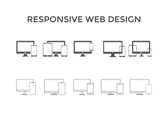 Set of responsive web design icons
