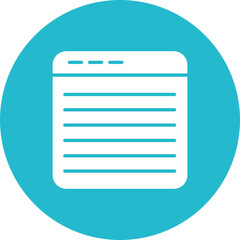 Website Glyph Circle Background Icon