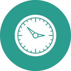 Sticker - Clock Glyph Circle Background Icon