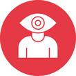 Audience Insight Glyph Circle Background Icon