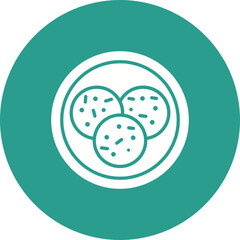 Poster - Cookies Glyph Circle Background Icon