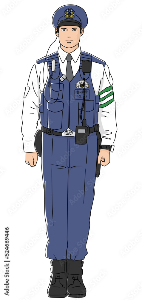 日本の警察官の装備 Stock Vector | Adobe Stock