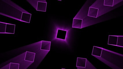 Wall Mural - vj abstract laser light colorful glowing neon lines background. video ultra 4k