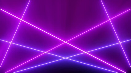 Wall Mural - vj abstract laser light colorful glowing neon lines background. video ultra 4k