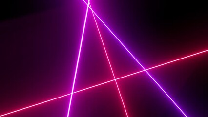 Wall Mural - vj abstract laser light colorful glowing neon lines background. video ultra 4k