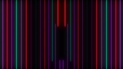 Wall Mural - vj abstract laser light colorful glowing neon lines background. video ultra 4k