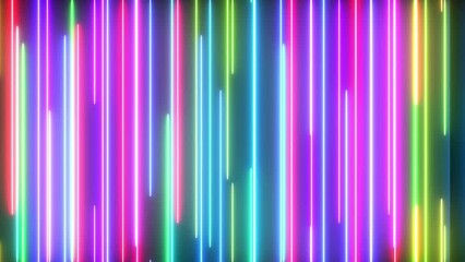 Wall Mural - vj abstract laser light colorful glowing neon lines background. video ultra 4k