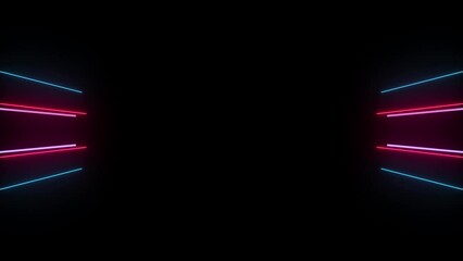 Wall Mural - vj abstract laser light colorful glowing neon lines background. video ultra 4k