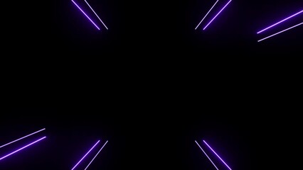 Wall Mural - vj abstract laser light colorful glowing neon lines background. video ultra 4k