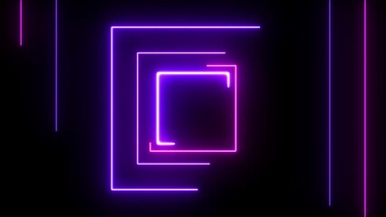Wall Mural - vj abstract laser light colorful glowing neon lines background. video ultra 4k