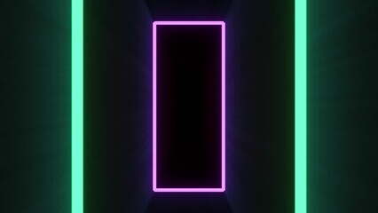 Wall Mural - vj abstract laser light colorful glowing neon lines background. video ultra 4k