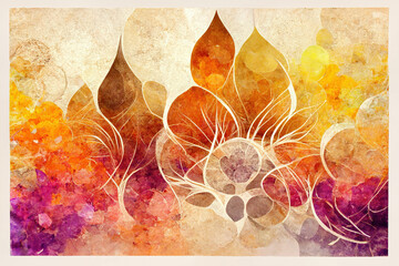 abstract orange floral massage aromatherapy nature health zen background