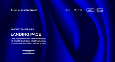 landing page blue Wave  background for website background, banner, sales promotion and business presentation