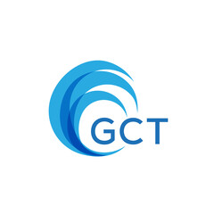 Poster - GCT letter logo. GCT blue image on white background. GCT Monogram logo design for entrepreneur and business. . GCT best icon.

