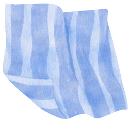 Sticker - striped napery watercolor illustration