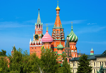Wall Mural - Moscow Kremlin and St Basil’s cathedral in summer, Russia