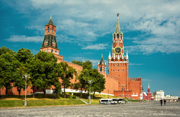 Wall Mural - Moscow Kremlin on Red Square in summer, Russia