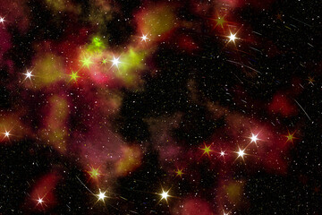 Wall Mural - fascinating galaxy and nebula background. science.