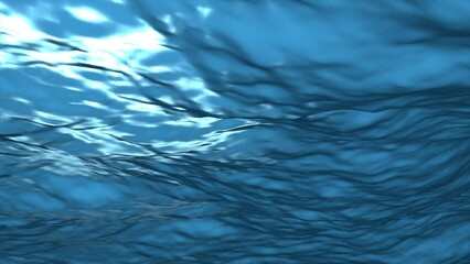 Wall Mural - fantastic under water ocean sea video animation in slow motion, 4096x2304 loop 4k